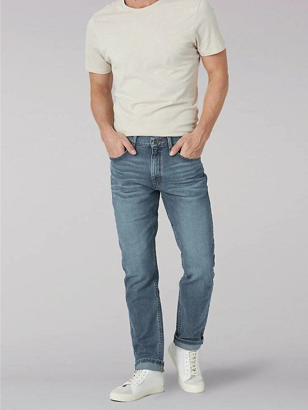 NEW Lee Slim Fit Straight Leg Comfort Glory Blue Denim Jeans 34x34